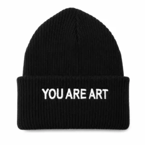 تصویر کلاه کلاه بافت you are art مشکی جدید