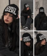 کلاه کلاه بافت GIRL Y2K ترند